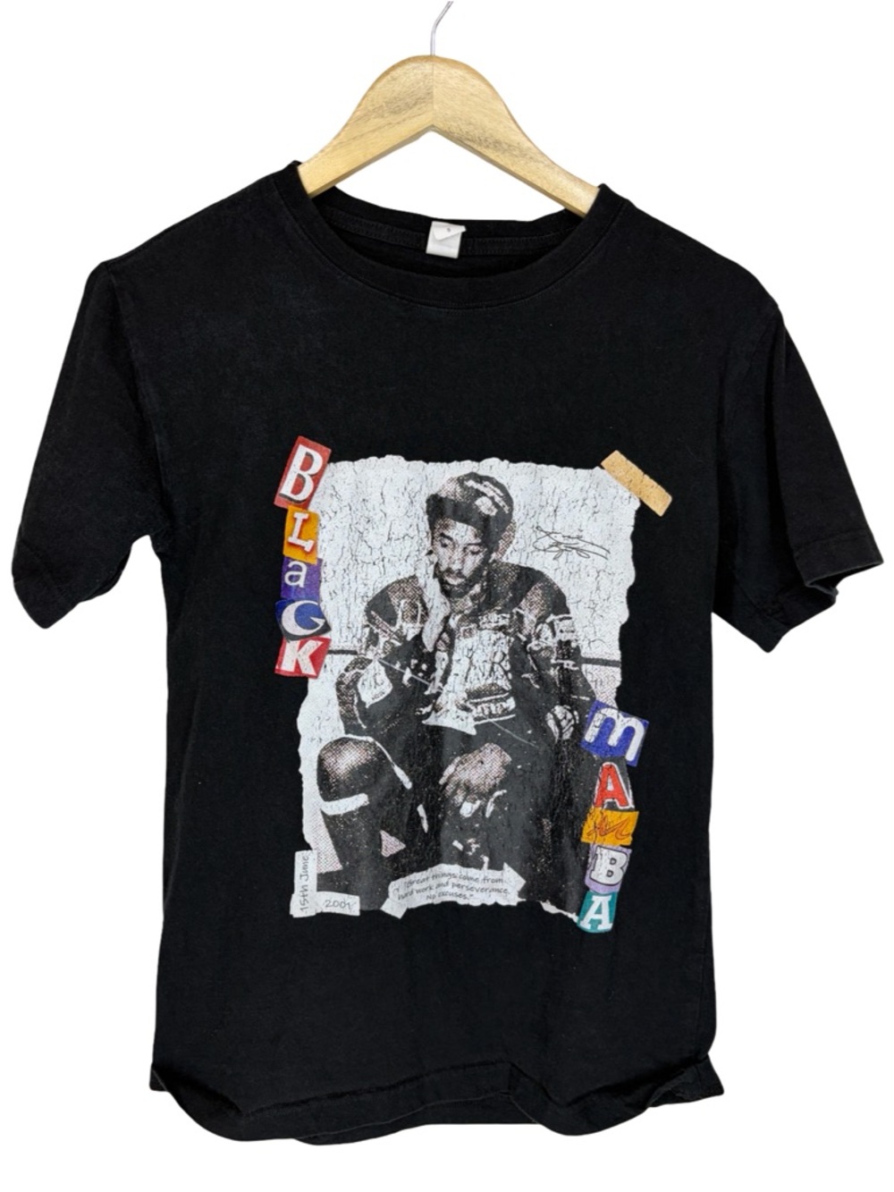 Kobe Bryant vintage Black Graphic Crewneck T-Shirt featuring Black Mamba Design